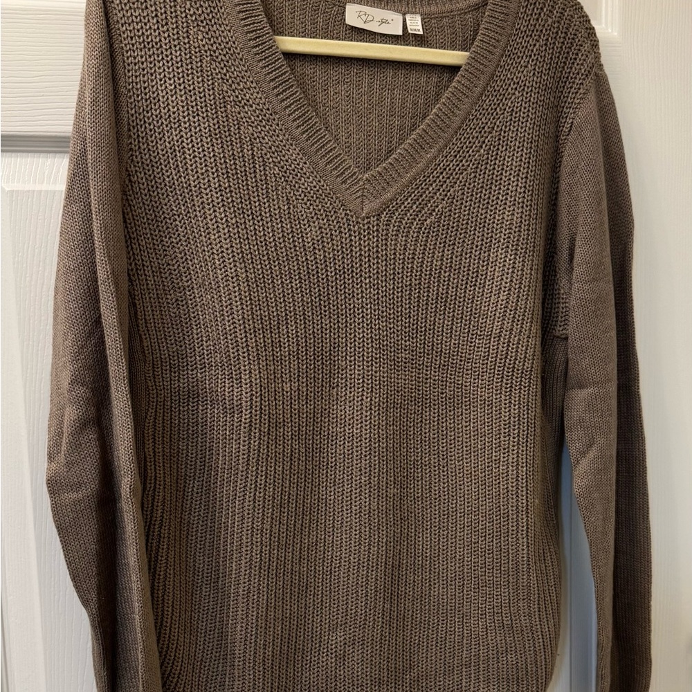 Roper Brown V-Neck Pullover Sweater